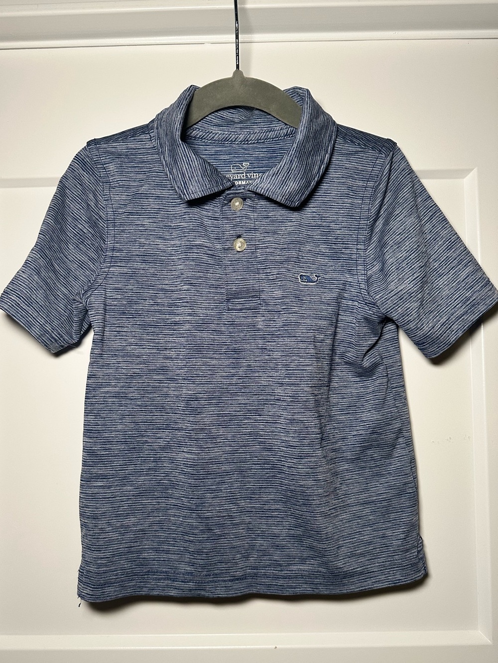 Vineyard Vines Toddler Boys' Performance Blue Striped Polo Shirt, Size 2T